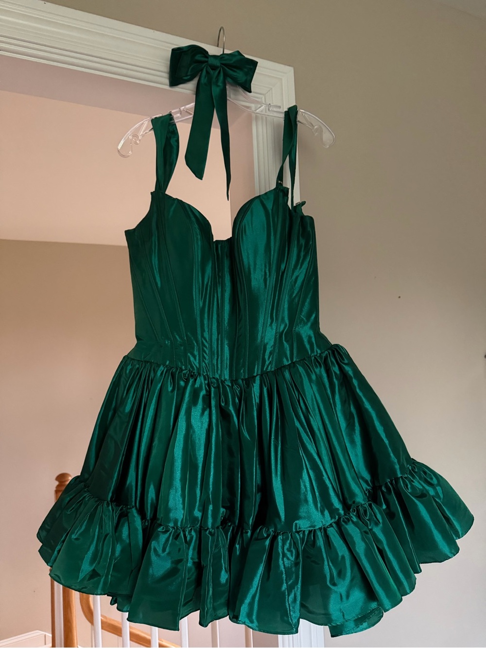 💚 Sherri Hill Emerald Homecoming Dress — Size 10 — Style 57290